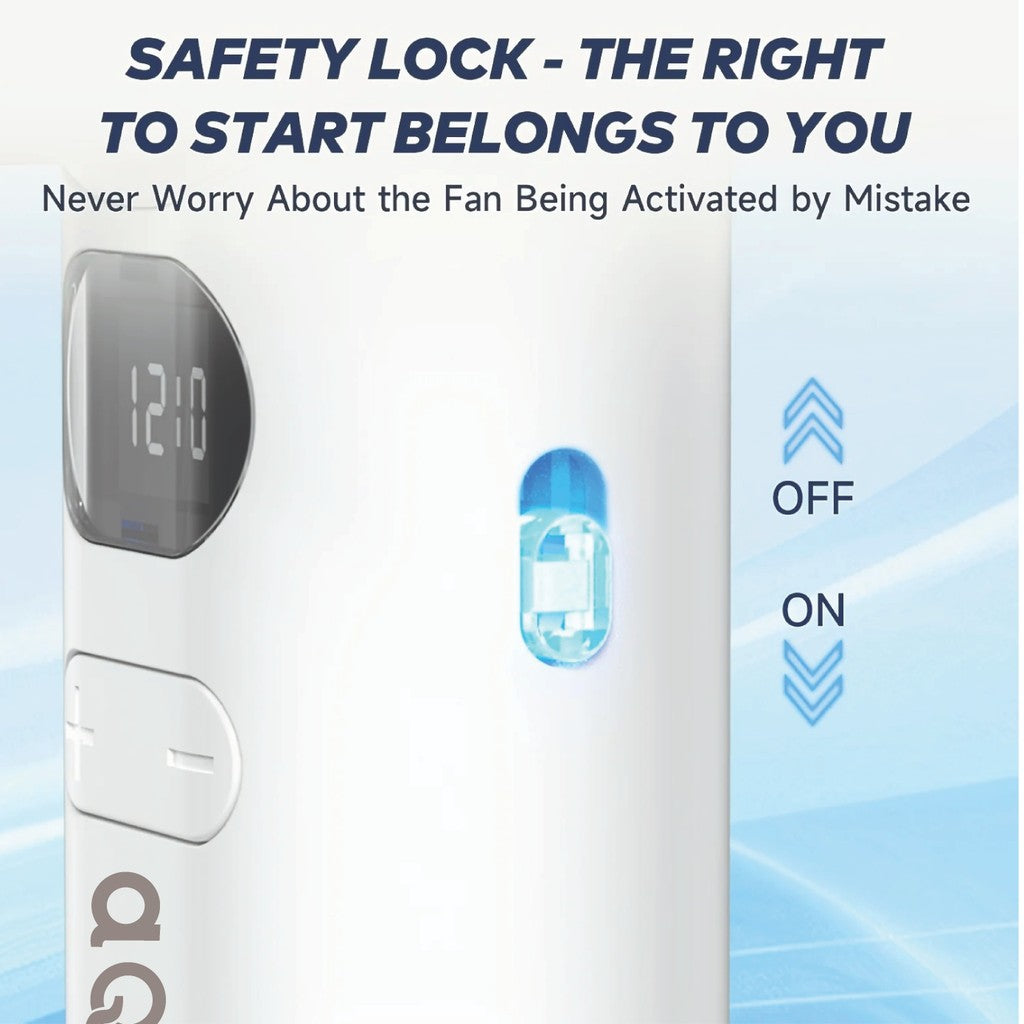 Aqua+ AI Fan Handheld Mini Fan with 120 Speed Powerful USB Charging, Suitable for Travel, Outdoor