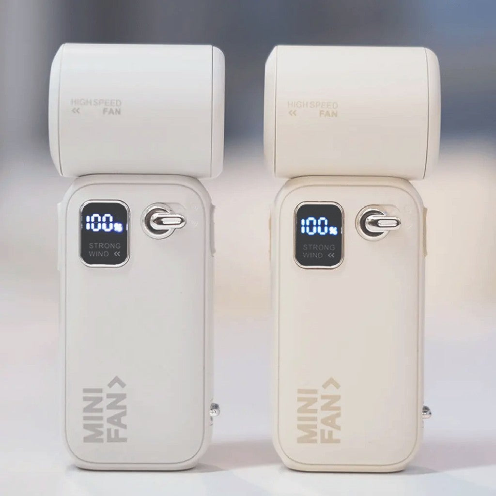 Aqua+ AI Fan Handheld Turbo Fan High Speed Fan LED Display Rechargeable Portable Turbo Fan Electric