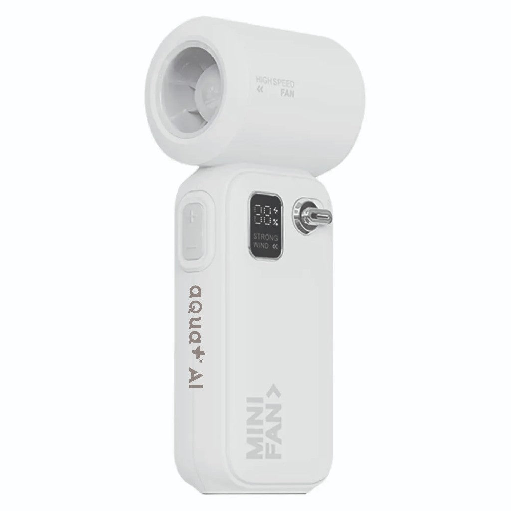 Aqua+ AI Fan Handheld Turbo Fan High Speed Fan LED Display Rechargeable Portable Turbo Fan Electric