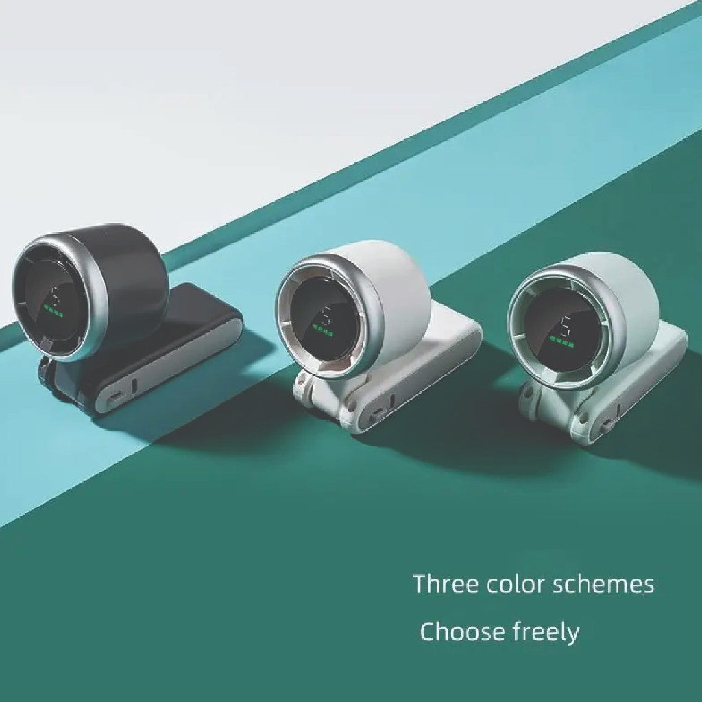 Aqua+ AI Fan Handheld Turbo Fan Wearable Personal Desk Fan Small Mini Fan With Smart Digital Display