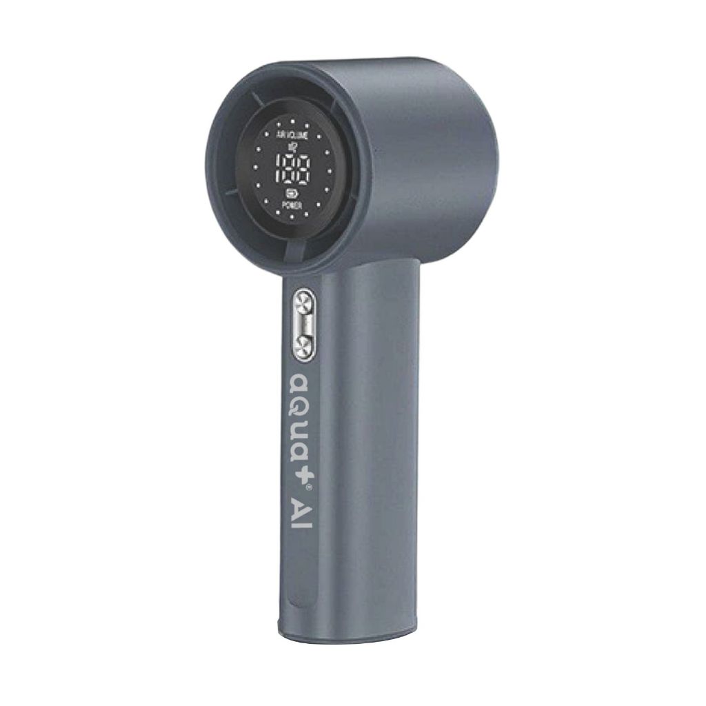 Aqua+ AI Fan Handheld Small Fan Usb Charging 100 Levels Digital Display Rechargeable  High-speed