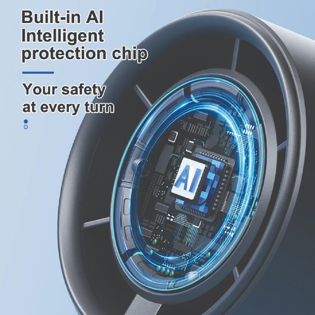 Aqua+ AI Fan Handheld Small Fan Usb Charging 100 Levels Digital Display Rechargeable  High-speed