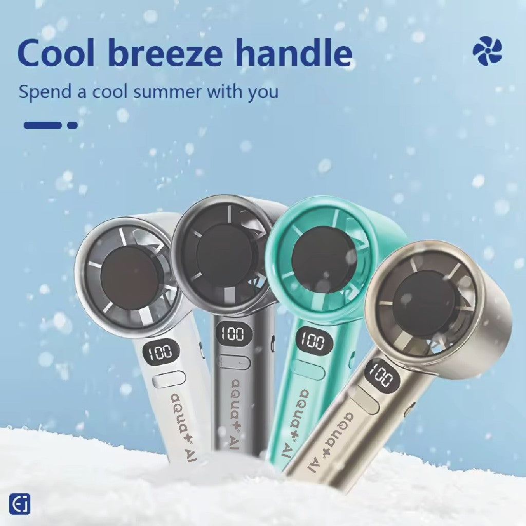 Aqua+ AI Fan Handheld Mini Fan with 120 Speed Powerful USB Charging, Suitable for Travel, Outdoor