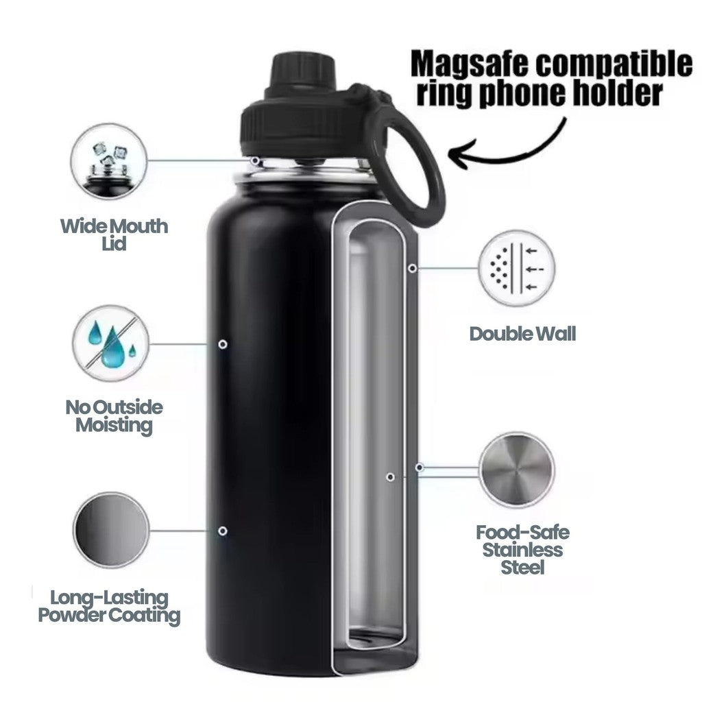 Aqua+ Tumbler 800ml (27oz) Vacuum Insulated Stainless Steel Tumbler Mag-safe Free Accessories