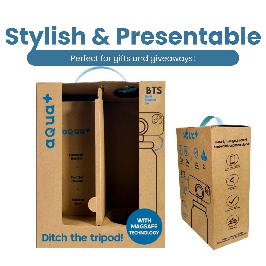 Aqua+ Tumbler 1200ml (40oz) Vacuum Insulated Stainless Steel Tumbler Mag-safe Free Accessories